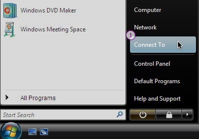 How to set up L2TP VPN on Windows Vista: Step 1