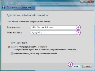How to set up L2TP VPN on Windows Vista: Step 6
