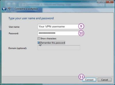 How to set up L2TP VPN on Windows Vista: Step 6