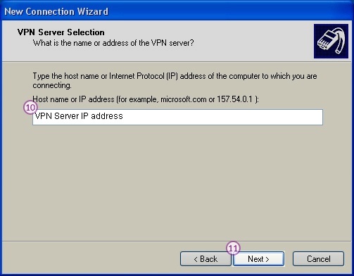 How to set up PPTP VPN on Windows XP: Step 7