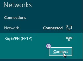 How to set up PPTP VPN on Windows 8: Step 9